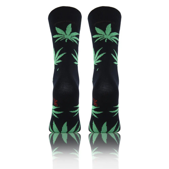 Liść Skarpety długie finest cotton dwie różne Sesto Senso granat-zielony