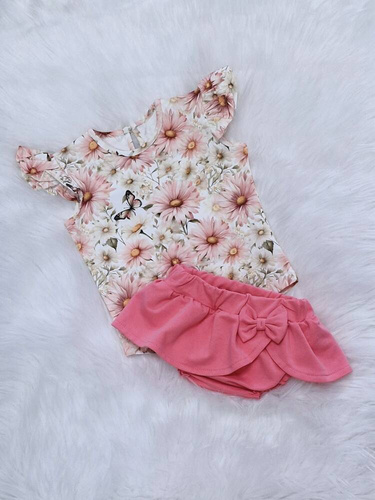 Bloomers ze spódniczką bawełniany Bambarillo różowy