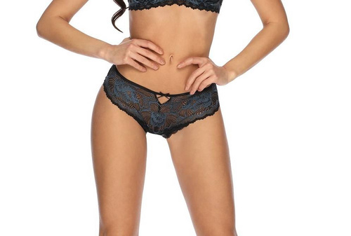 Angel  Biustonosz push-up M-3329/11 Mat czarny-niebieski