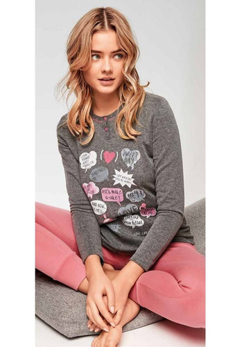 Piżama Damska 0564 Infiore antracite