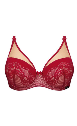 Biustonosz push-up Casilda  Nipplex- czerwony