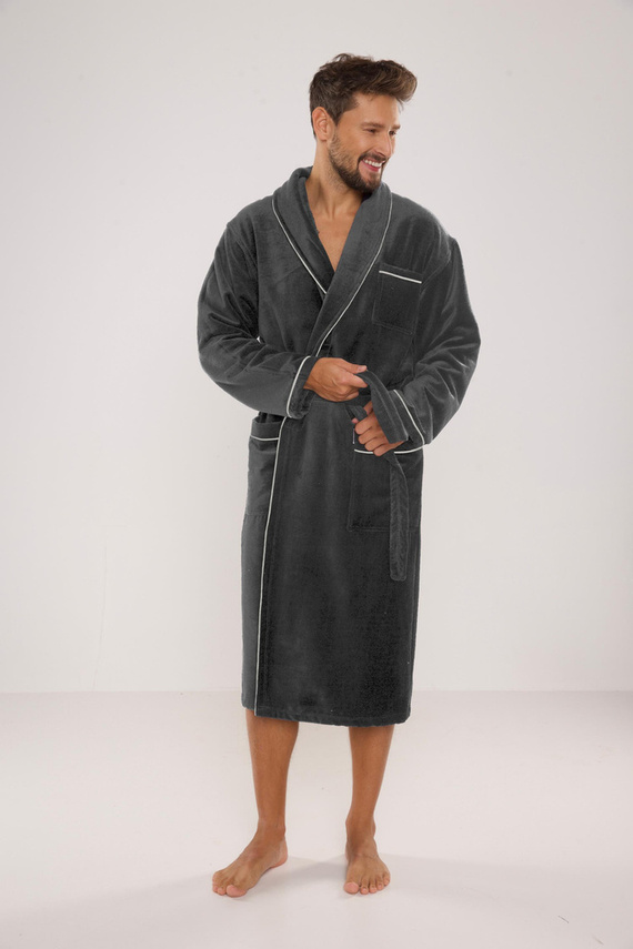 Szlafrok męski 735 Manuele Forex - grafit