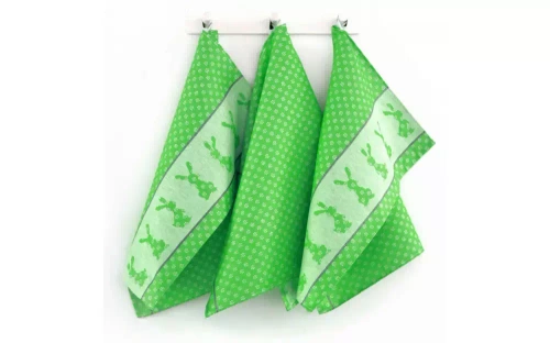 Komplet ścierek kuchennych  8525 w drewnianym pudełku Zwoltex zielony 