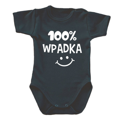 Body krótki rękaw "100% WPADKA" Moocha biały
