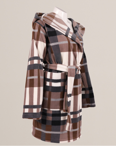 Szlafrok Kocyk 031 De Lafense – miękki polarowy szlafrok dla kobiet, które kochają przytulność, brązowy