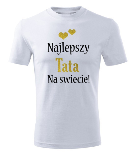 Koszulka męska "Najlepszy tata na świecie" Moocha biały 