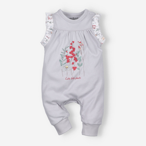 Śpiochy z bawełny organicznej Łąka Nini szary