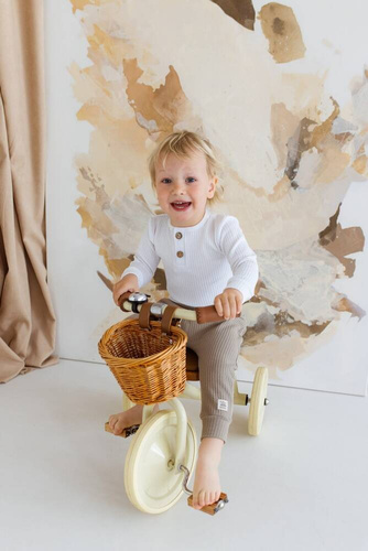 Spodnie niemowlęce dresowe "Natural Waffel" Makoma stone