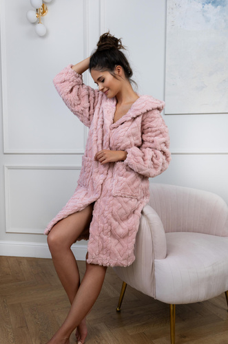 Szlafrok damski Bethany Sensis - brudny róż