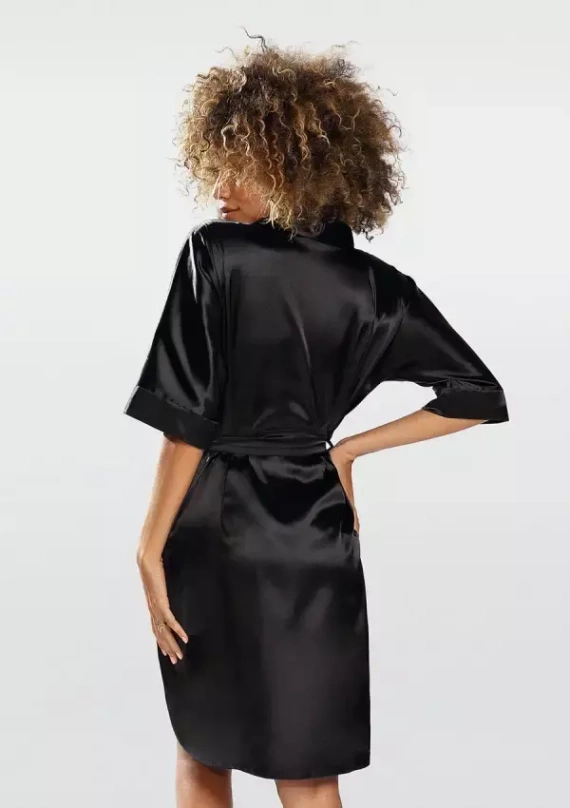 Podomka damska satynowa 100 Dkaren - czarny