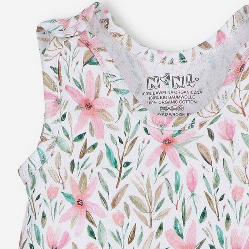 Śpiochy z bawełny organicznej Pink Flowers Nini 