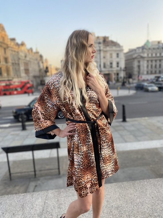 417 Valentina szlafrok damski Forex - beżowy