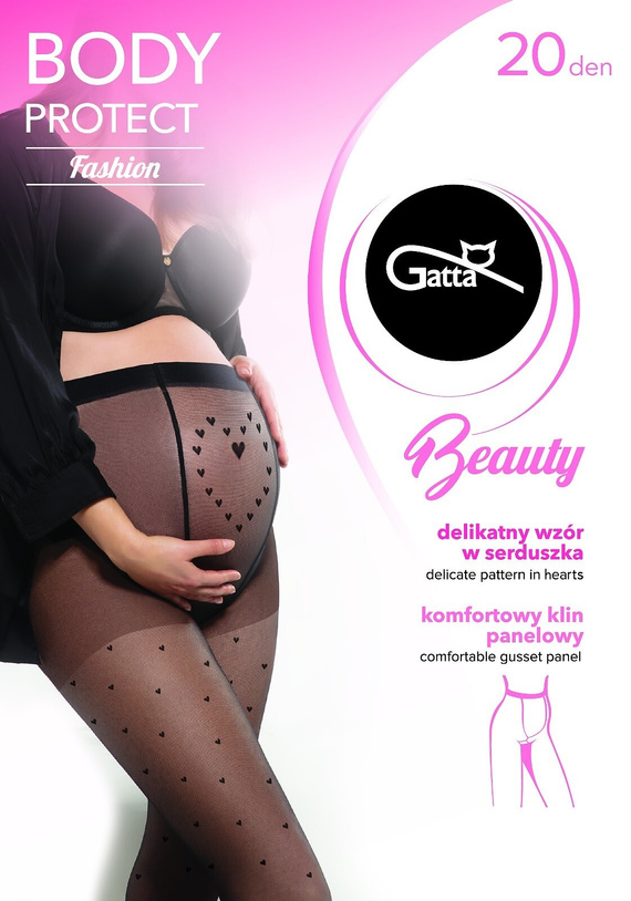Rajstopy Gatta Body Protect Beauty wz. 02 Microfibre 20 den - nero