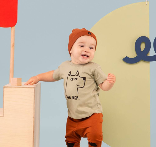 T-shirt chłopięcy z krótkim rękawem Olivier Pinokio - zielony