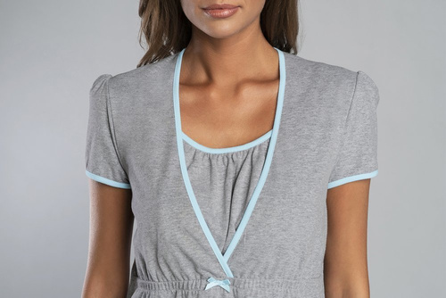 Koszula ciążowa i do karmienia Carlina Italian Fashion - melanż/róż