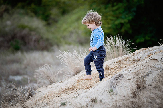Body z długim rękawem "Hello Dude" Makoma niebieski