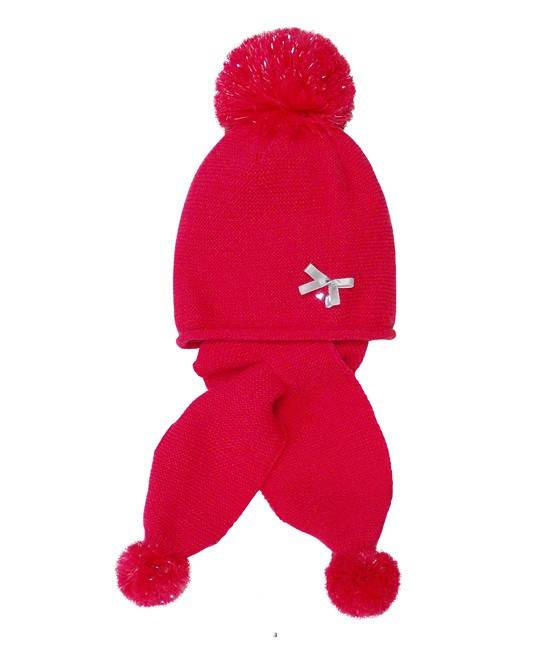 Komplet Czapka + szalik dziecięca 42-429 AJS mix-kolor