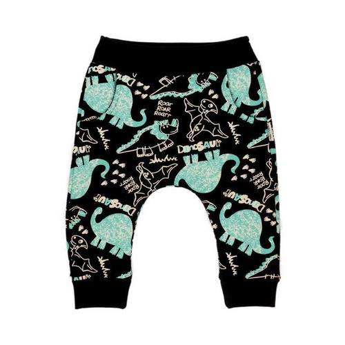 178272 Dino Spodnie dresowe Nicol - czarny/turkusowy