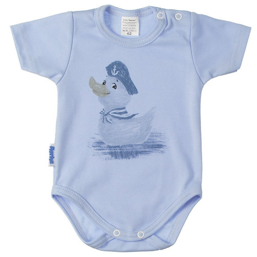 Body niemowlęce krótki rękaw Kaczor Marynarz Martex niebieski