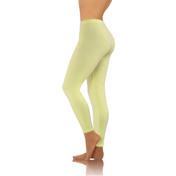 Legginsy damskie sportowe bawełniane kryjące długie Sesto Senso pistacja
