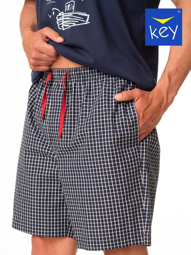  Piżama Męska MNS 420  Key granatowy