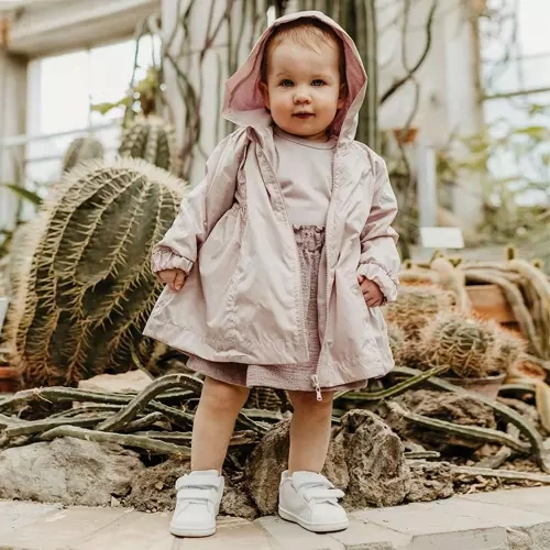 Płaszcz dziecięcy rozpinany Botanic Eevi - wrzos