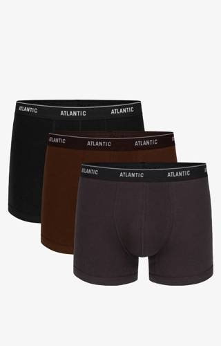 Bokserki męskie 3MH-179 A'3 Atlantic grafitowy-czarny-czekoladowy