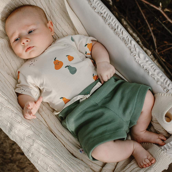 Szorty waflowe Pearfect Eevi- zielone