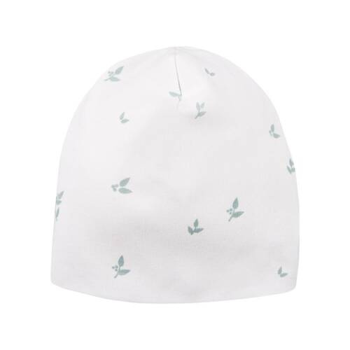 Czapka niemowlęca Petite Eevi - listki białe