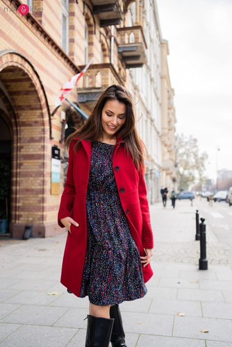 Sukienka ciążowa i do karmienia Lovely Dress Milk&Love granatowa w print