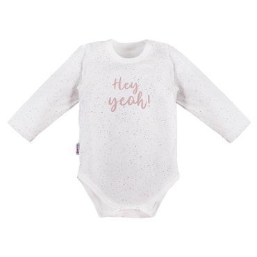 Body z długim rękawem Swan Ewa Klucze - druk biały