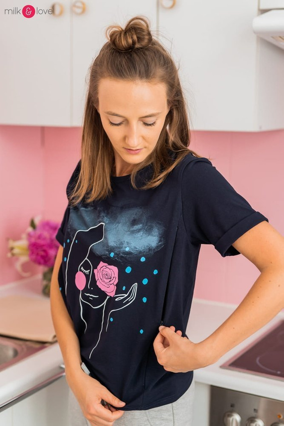 Boob bluzka do karmienia Milk&Love ciemny granat