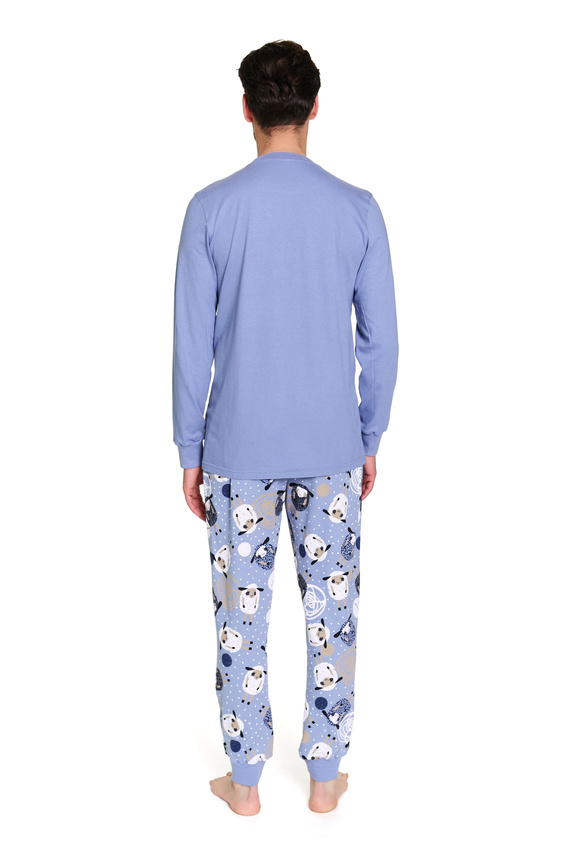 Doctor Nap 7347 – męska piżama bawełniana, wzór owce