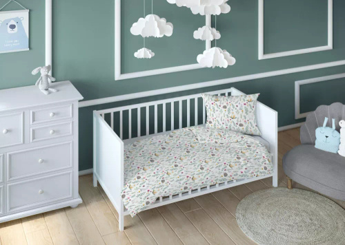 Pościel dziecięca 3695 A Kraina Snów bawełniana zwierzęta Karo 