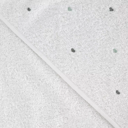 Niemowlęce okrycie kąpielowe Baby 60 Serca Eurofirany biały/miętowy 