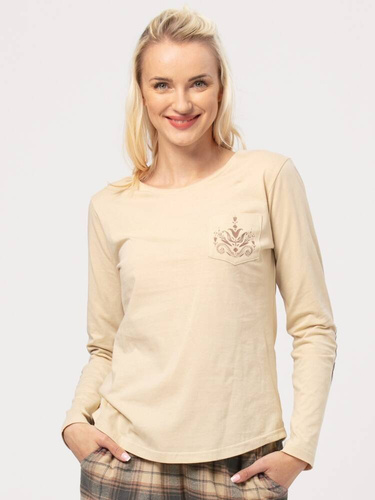 Piżama Damska LNS 403 Key - beżowy