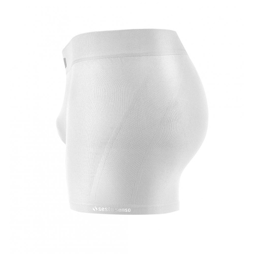 Bezszwowe bokserki męskie BM07 Solar Sesto Senso - biały