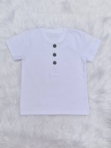 Koszulka dziecięca Polo Classic krótki rękaw Bambarillo biały