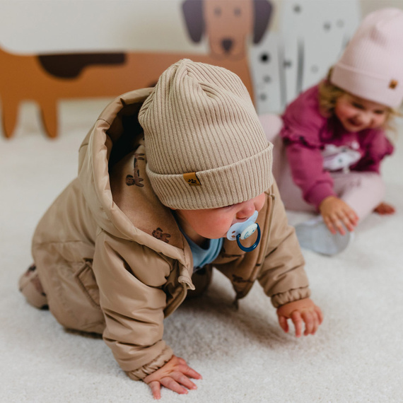 Kurtka parka zimowa Puppy Playtime Eevi - bezowa