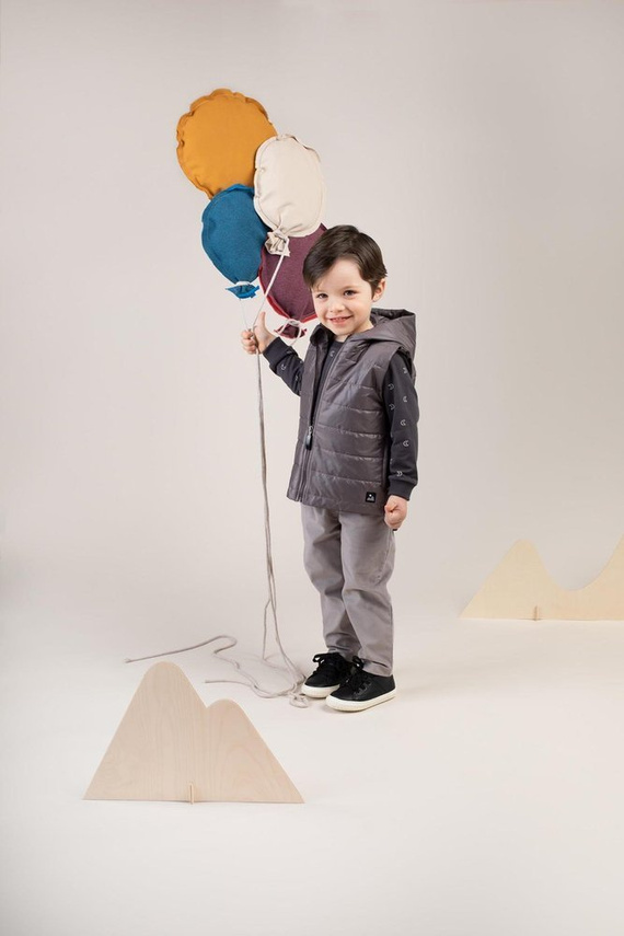 Kamizelka rozpinana dziecięca "Dreamer" Pinokio - szary