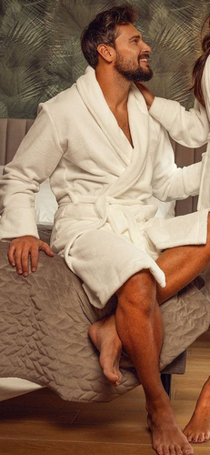 Szlafrok męski Matteo ByShelly - biały