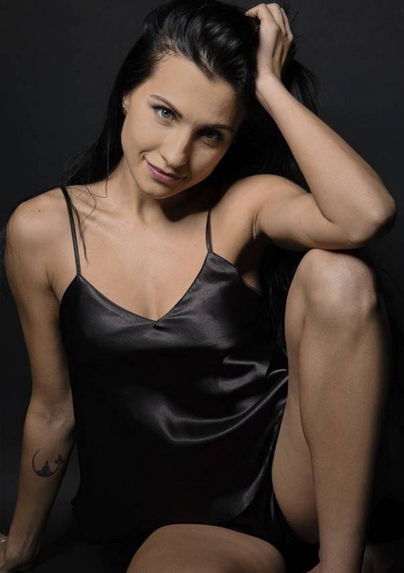 Karen Komplet piżamka damska satyna DKaren - czarny