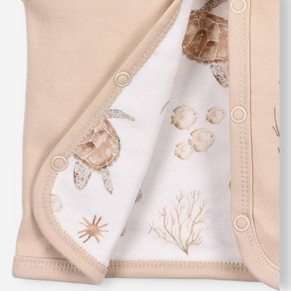 Kamizelka z bawełny organicznej Turtles Nini beżowy