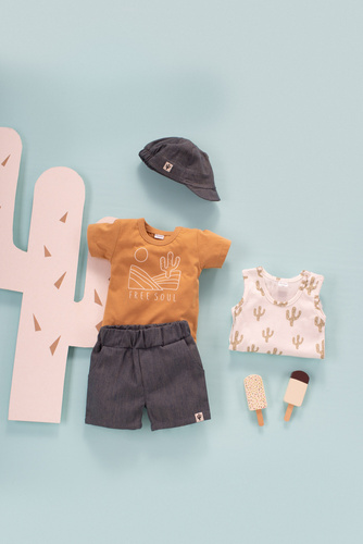 Body z krótkim rękawem Free Soul Pinokio - żółty