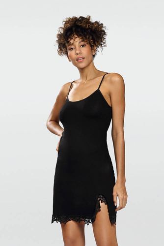 Halka Emma – wygodna i kobieca z koronką - czarny