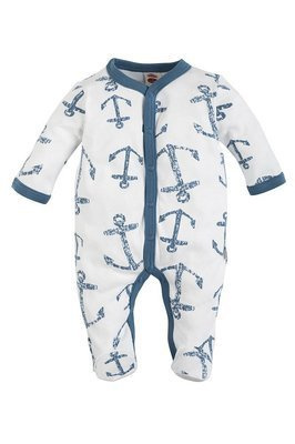 Pajac niemowlęcy "BLUE SEA" Makoma biały