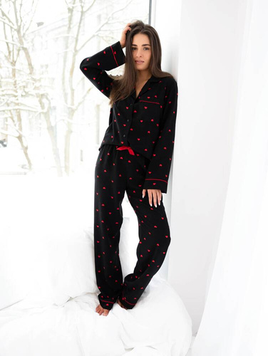 Piżama damska Rolling In Love Sensis -czarny