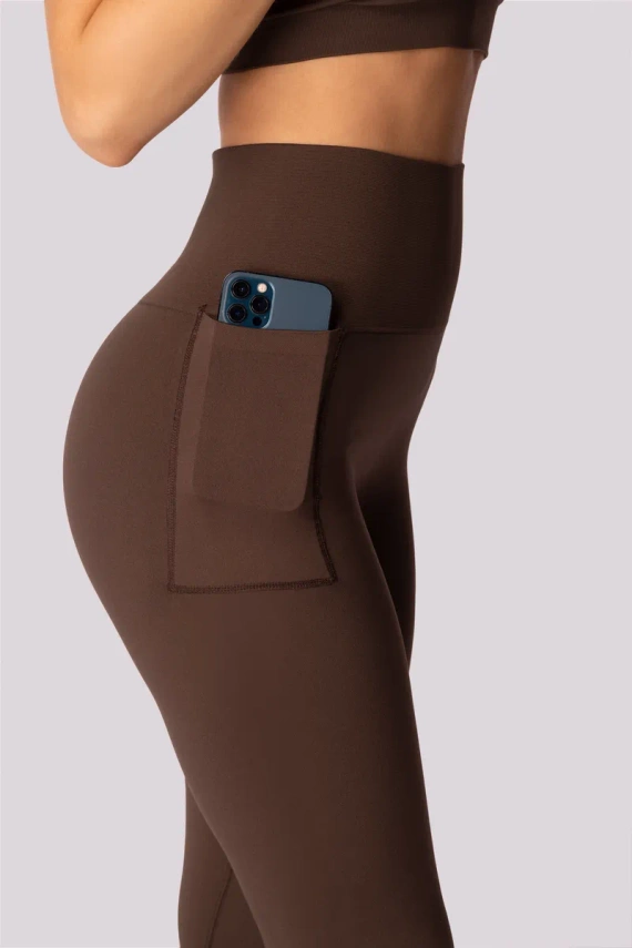 Legginsy damskie Base Mona caffe