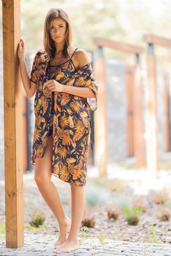 Szlafrok Damski Monstera Italian Fashion- druk