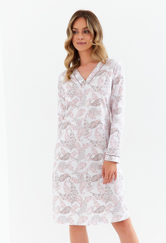 Koszula nocna 425  Cana - biały różowy